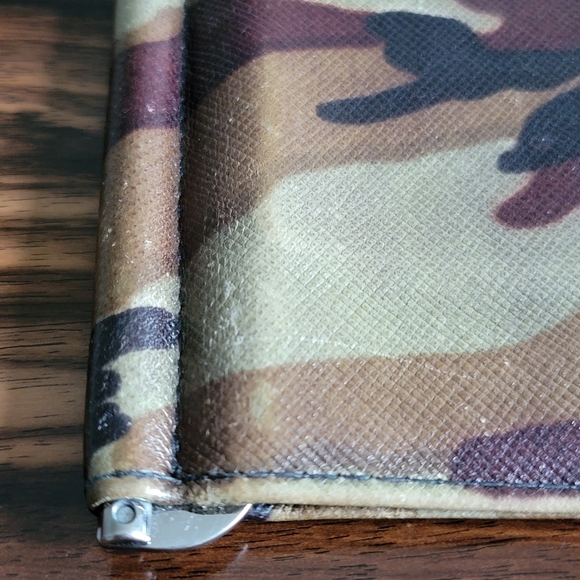 Prada Saffiano Camo Money Clip Card Holder Wallet - Picture 8 of 16